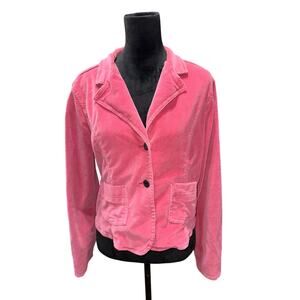BB Dakota Women’s Velvet Blazer Jacket 2 Button Cropped Pink XL Fairy Grunge Y2K